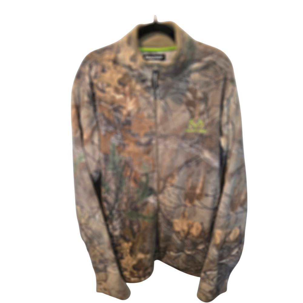 Realtree Xtra Camo‎ Fleece Jacket Mens XL Full Zip Hunting Mock Neck MP316341
